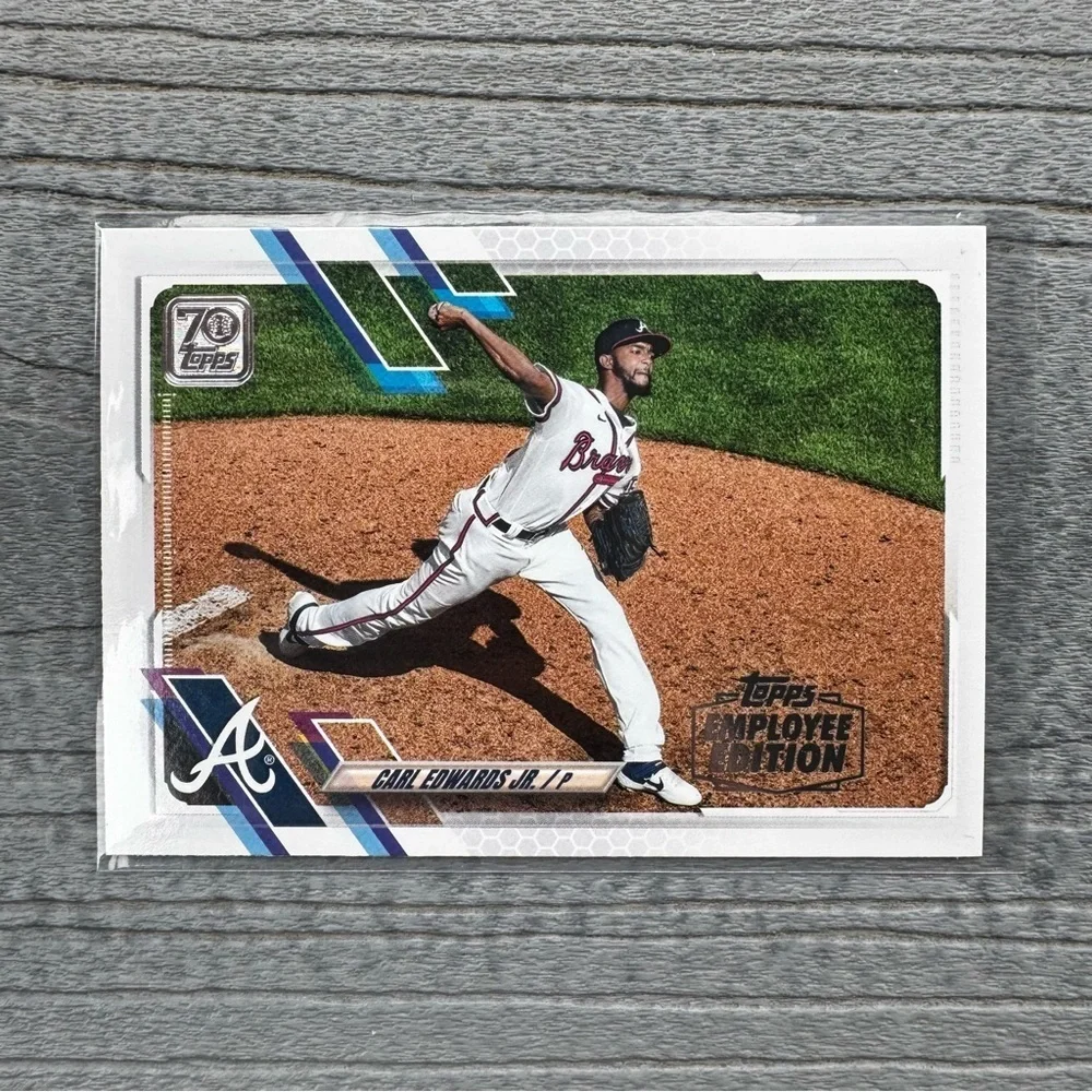 2021 Topps Employee Edition Carl Edwards Jr Atlanta Braves Rare Parallel 576
